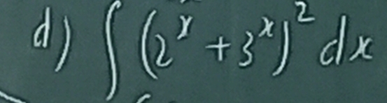 ∈t (x^y+3^x)^2dx