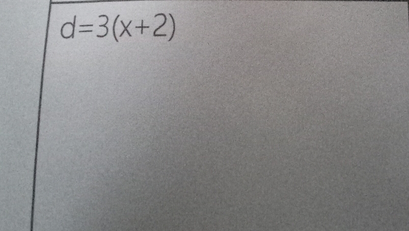 d=3(x+2)