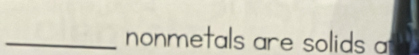 nonmetals are solids a