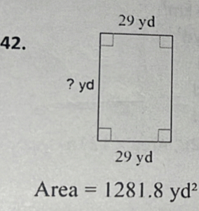 Area =1281.8yd^2