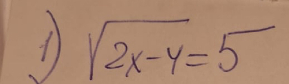 sqrt(2x-4)=5