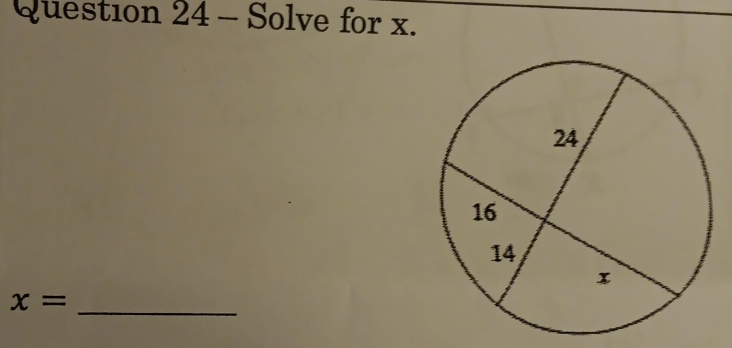 Solve for x. 
_
x=