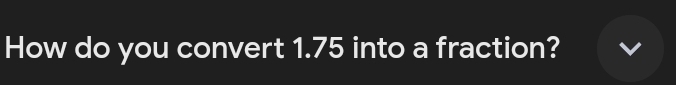 How do you convert 1.75 into a fraction?