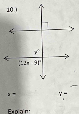 x=
y=
Explain: