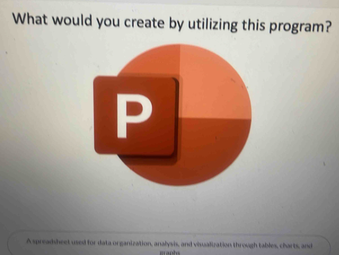 Solved: What would you create by utilizing this program? A spreadsheet ...