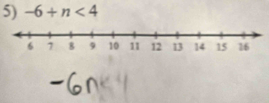 -6+n<4</tex>