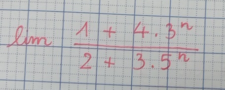 lim (1+4.3^n)/2+3.5^n 