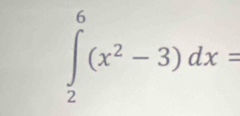 ∈tlimits _2^(6(x^2)-3)dx=