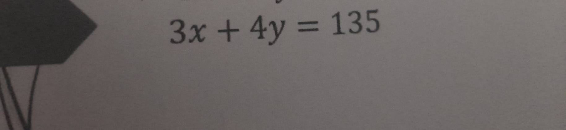 3x+4y=135