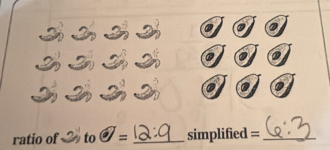 a I 
a 
ratio of to = _simplified =_