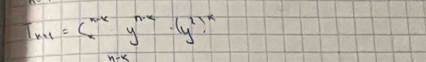 T_k+1=C^(n-k)_xy^(n-k)· (y^2)^k
n-k