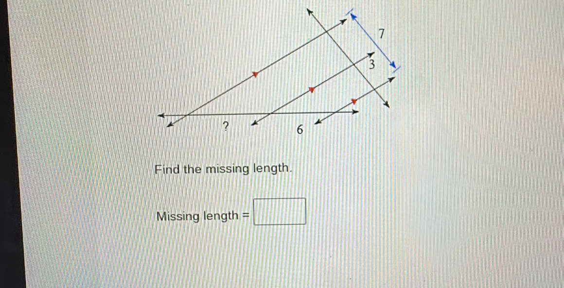 Find the missing length. 
= Missing length =