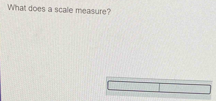 What does a scale measure?