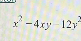 x^2-4xy-12y^2