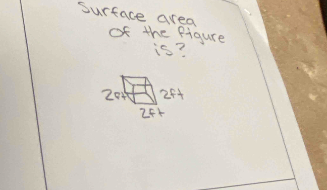 Surface area 
of the figure 
is?