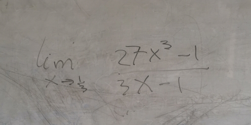 limlimits _xto  1/3  (27x^3-1)/3x-1 