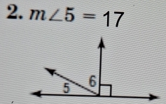 m∠ 5=17