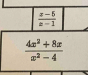  (4x^2+8x)/x^2-4 