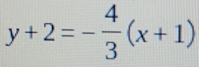 y+2=- 4/3 (x+1)