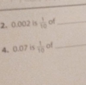 0.0021 =  1/10  of_ 
4、 0.( 17 is  1/10  of_