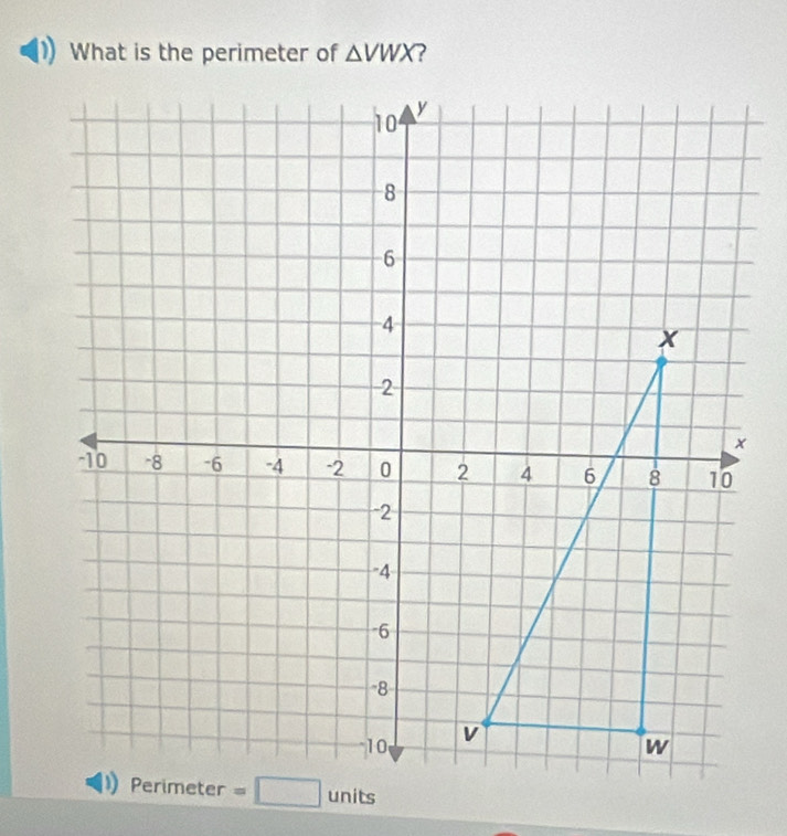 What is the perimeter of △ VWX