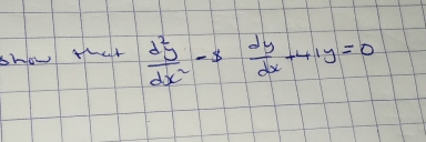 show that  d^2y/dx^2 -3 dy/dx +41y=0