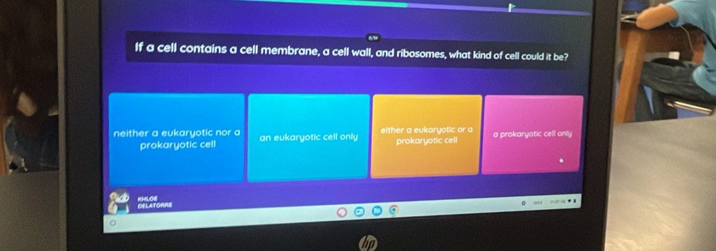 If a cell contains a cell membrane, a cell wall, and ribosomes, what kind of cell could it be?
neither a eukaryotic nor a an eukaryotic cell only either a eukaryotic or a a prokaryotic cell only
prokaryotic cell prokaryotic cell
KHLOE
DELATORRS