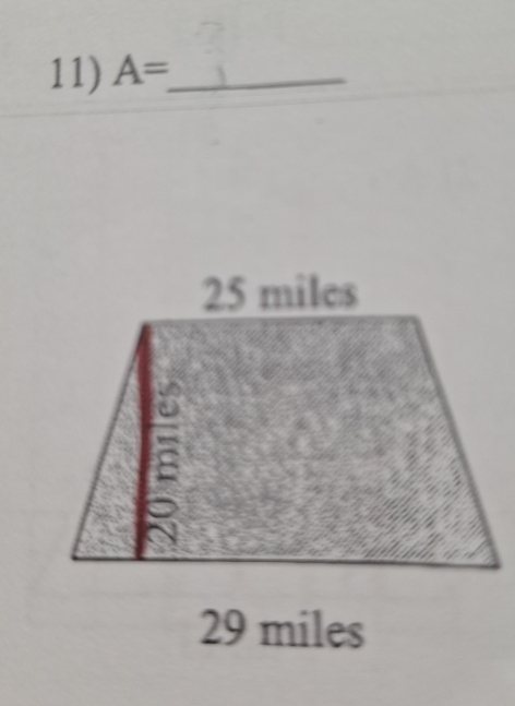 A= _
29 miles