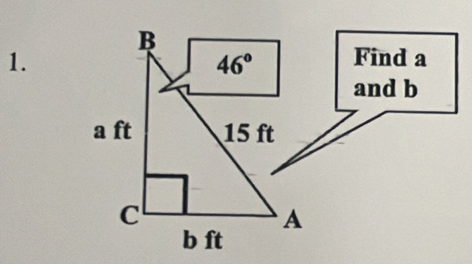 Find a
and b