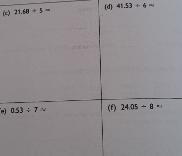 (c
(d) 41.53/ 6approx
e)