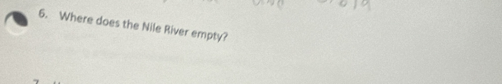 Where does the Nile River empty?