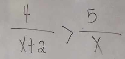  4/x+2 > 5/x 