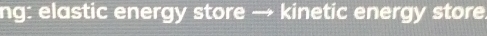 ng: elastic energy store → kinetic energy store