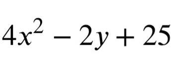 4x^2-2y+25