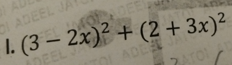 (3-2x)^2+(2+3x)^2