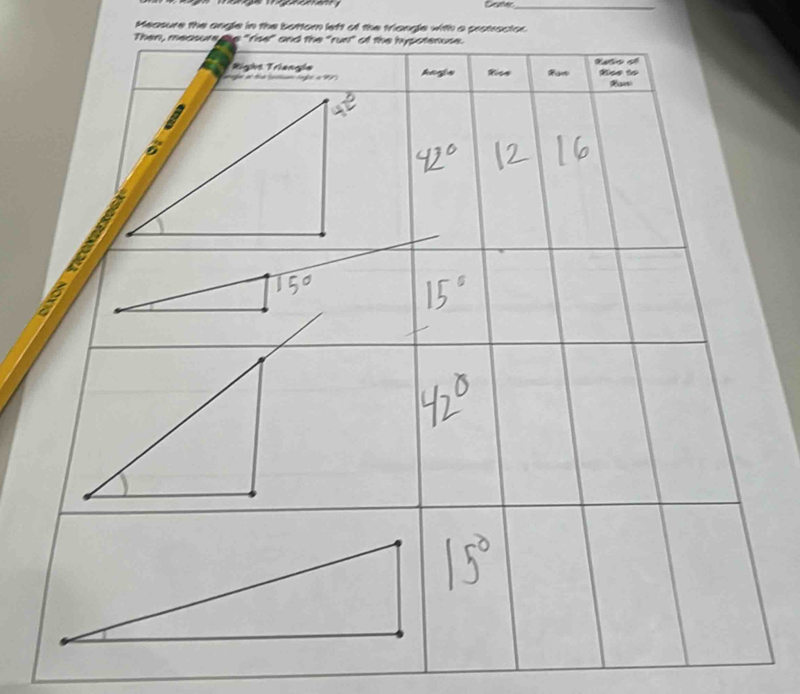 Cone_ 
Measure the angle in the bottom lett of the triangle with a protractor