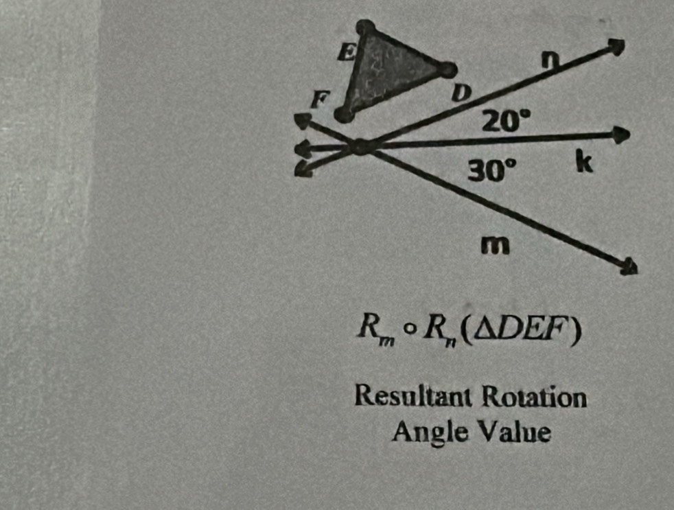 R_mcirc R_n(△ DEF)
Resultant Rotation
Angle Value