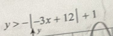 y>-|-3x+12|+1
y