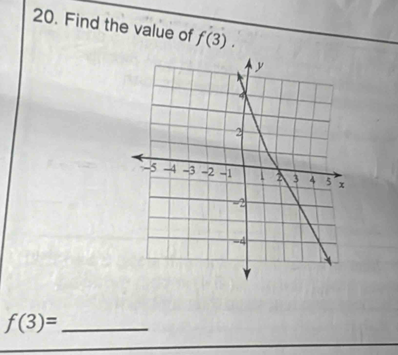 Find the value of f(3). 
_ f(3)=