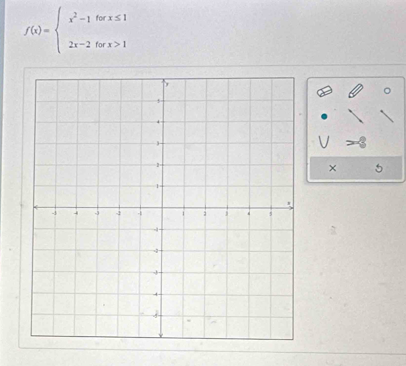 f(x)=beginarrayl x^2-1forx≤ 1 2x-2forx>1endarray.
×