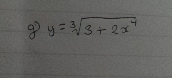 y=sqrt[3](3+2x^4)