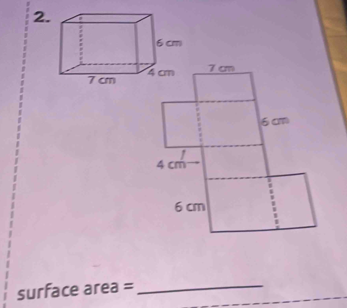 surface area =_