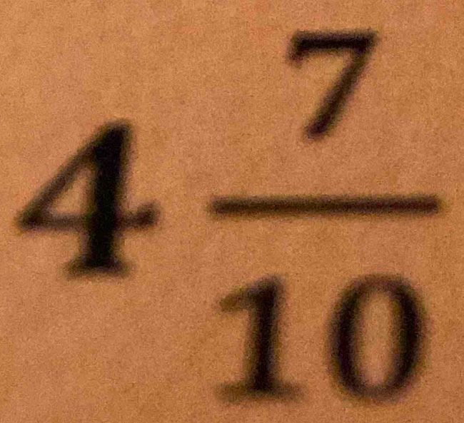 r=frac 
4 7/10 