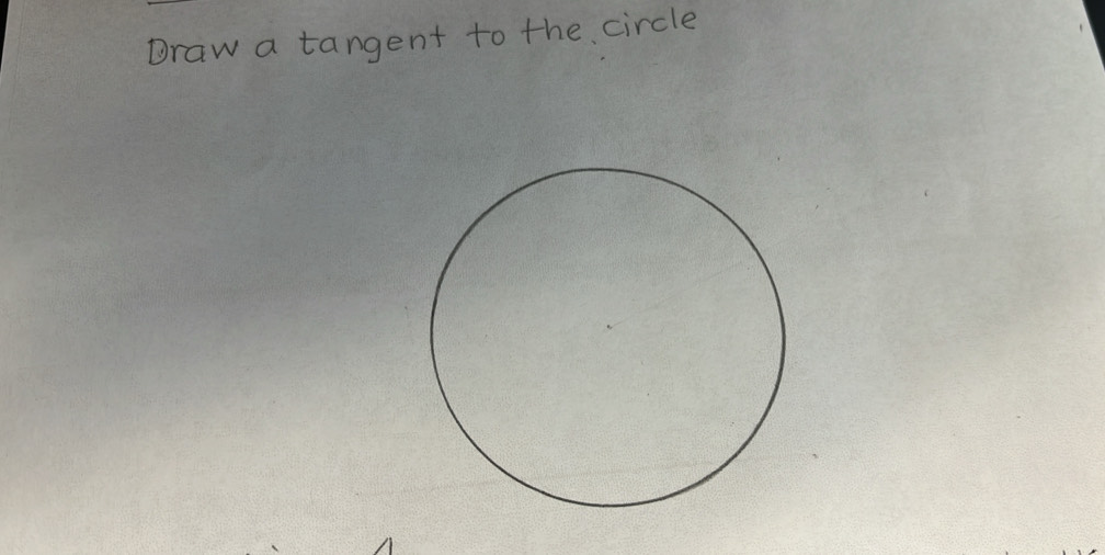 Draw a tangent to the circle