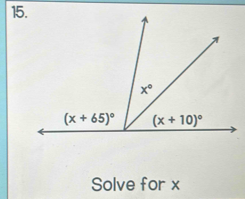 Solve for x