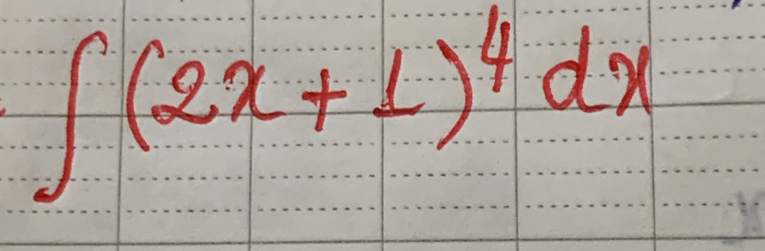 ∈t (2x+1)^4dx