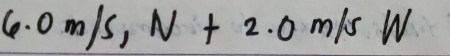 6.0m/s, N+2.0m/sW