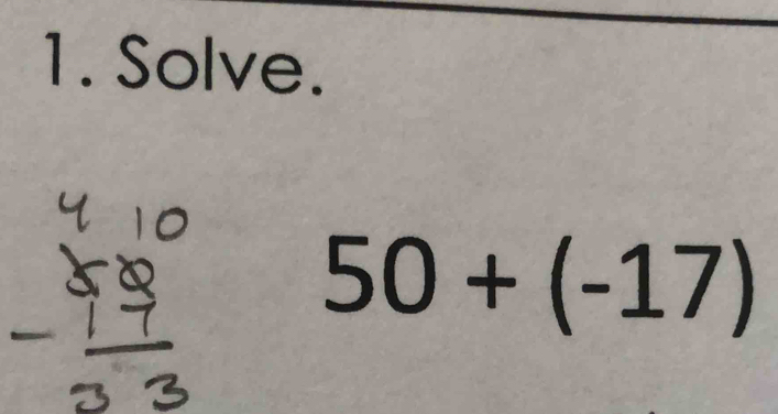 Solve.
50+(-17)