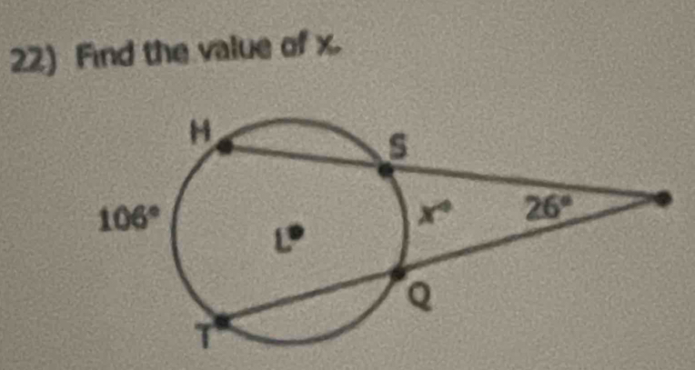 Find the value of x.