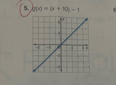 g(x)=(x+10)-1 6